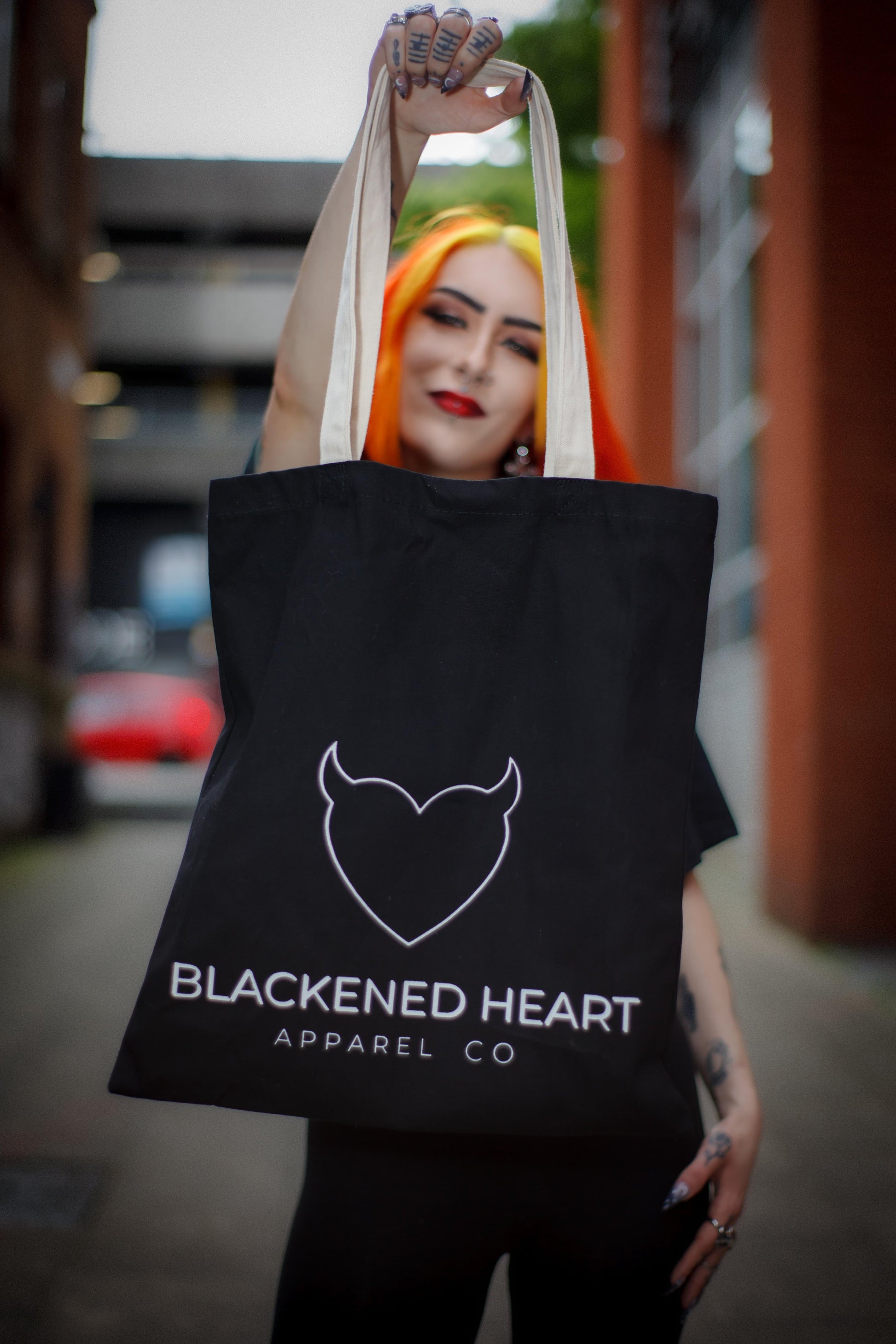 Blackened Heart Bag Logo EarthAware Tote Bag