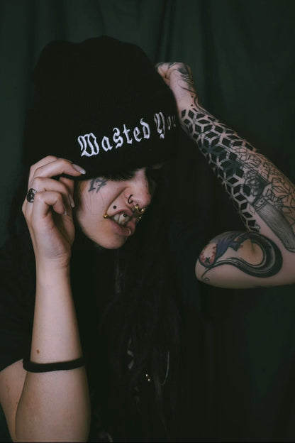 Blackened Heart Beanie Black Wasted Youth Beanie