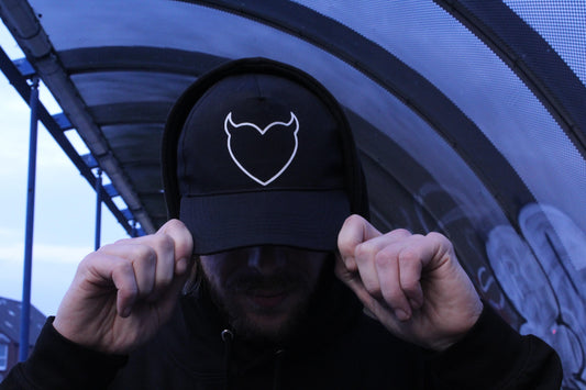 Blackened Heart cap Logo Baseball Cap