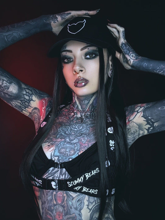 Blackened Heart cap Signature Logo Baseball Cap