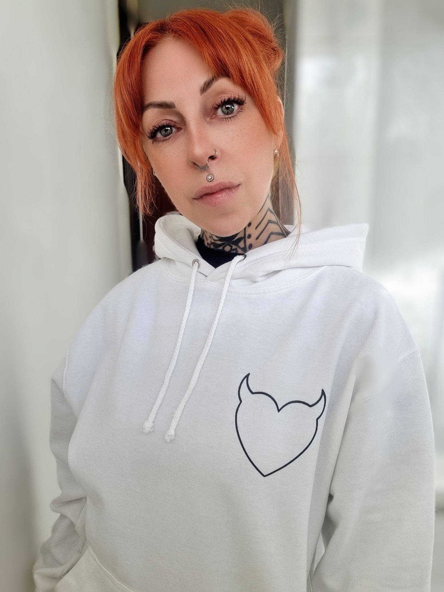 Blackened Heart Hoodie Arctic White Signature Hoodie