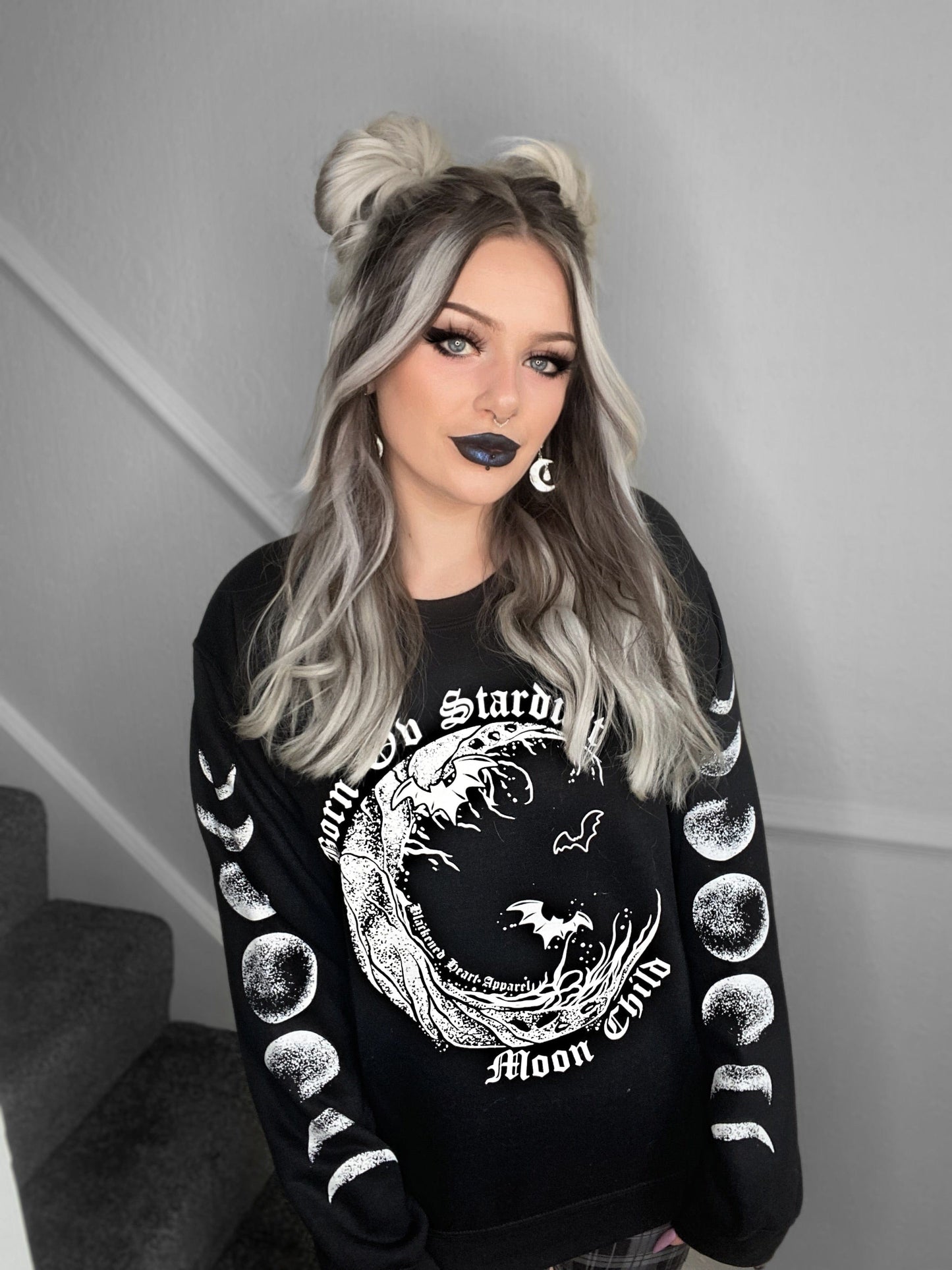 Blackened Heart Jumper Moon Child Jumper