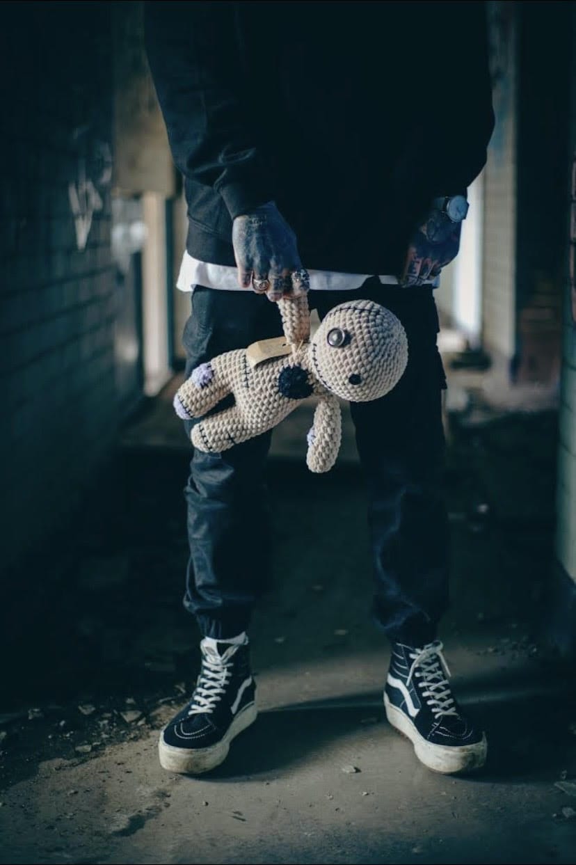 Blackened Heart Plushy Voodoo Doll Mascot